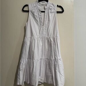 Amanda Uprichard White Sleeveless Babydoll Dress